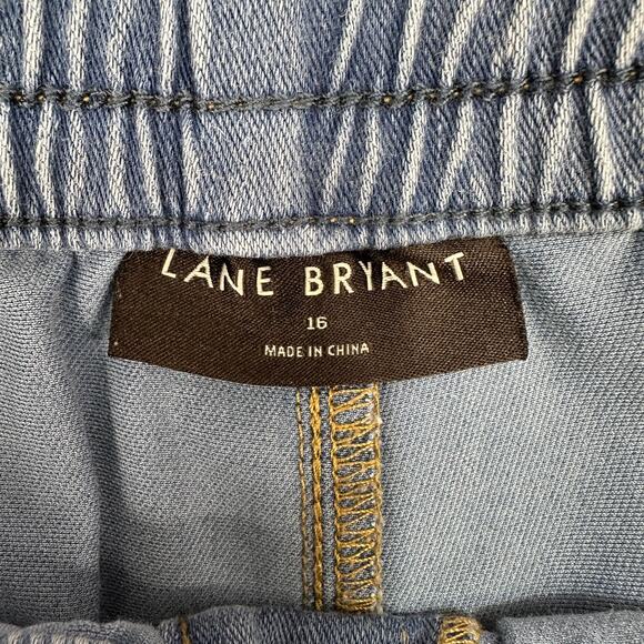 Lane Bryant Denim Short Sz 16 Blue Pull-On Stretch High Rise Plus Light Wash - Picture 9 of 12
